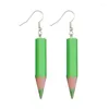 Boucles d'oreilles pendantes, bijoux crayon colorés pour femmes, stylo de peinture Unique