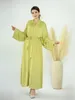 Vêtements ethniques Ramadan Eid Femmes musulmanes Abaya 2 pièces Robe Ensemble Maroc Fête Abayas Élégant Prière Vêtement Robe Musulman Maxi Robes