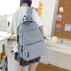 Plecak Enopella Travel Mochila Kawaii nylon kobiet dla dziewcząt torba szkolna moda femol college bookbag czarny laptop plecak