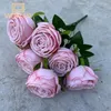 Decoratieve Bloemen 7 Hoofden Rose Bruidsboeket Kunstbloem DIY Bruiloft Bloemstuk Accessoires Kerst Home Decor Po Rekwisieten