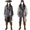 Cosplay Movie Dead Men Tell No Tales Cosplay Costume Captain Jack Sparrow Uniform Halloween Party Outfit Full Props With Boots