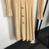 1021 2023 Milan Runway Autumn Dress Lapel Neck Long Sleeve Brand Same Style Empire Womens Fashion High Quality 20238457