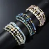 Charm Armbänder ZG Verkauf Armband für Frauen Farbe Kristall Wicklung Multilayer Einstellbare Naturstein Freundin Armreif Weiblichen Schmuck