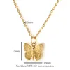 Colliers de pendentif Fashion Bohemian Migne Butterfly Choker pour femmes amant en acier inoxydable Jewelry Animal Pendants Girls Gift 2023