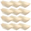 Dinnerware Sets 200 Pcs Disposable Wooden Boat Dessert Platter Plates Pine Sushi Bamboo Bowls Container