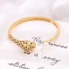 Artier Bangle for Designer Women and Men New Personalized Hip Hop Full Diamond Micro Zircon Leopard Head Color Conserving Gold With Original