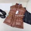 Stand Collar Down Vest Women Sleeveless Padded Jacket Winter Windproof Zipper Coat Woman Warm Outerwear