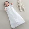 Cobertores outono inverno bebê saco de dormir doudou velo algodão cor sólida swaddle nascido sem mangas colete anti-chute