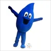 2024 Sconto Goccioline d'acqua blu Costume della mascotte dei cartoni animati Personaggio dei cartoni animati Anime Tema di Natale Festa di carnevale Costumi di fantasia Taglia adulti