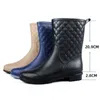 Rain Boots Women Ankel Rain Boots Non-Slip Fleece borttagbar vattentät vattenskor Kvinna Slip-On Cartoon Rainboots Wellies 231030