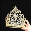 Hair Clips MYFEIVO Glitter Rhinestone Bridal Crowns Gold Silver Color Wedding Headwear Elegant Hairband Jewelry Marriage Engagement XXY0227