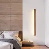 Lampada da parete Camera da letto Noce Striscia lunga Specchio da bagno Bancone Corridoio Corridoio Decor Illuminazione interna a LED Luce domestica