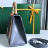 Schoudertas van spiegelkwaliteit GS PM Tote Beukenhouten handvat Dubbel dik linnen Zeil Crossbody Echt leer Elegant Mode Modern Tote Handtas 28 cm met doos GY01