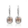 Kolczyki Dangle Drop with Morganite Cable K inkurację moda luksusowa biżuteria ślub dla kobiet