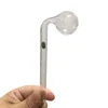 Tubo de vidro para queimador de óleo, 14cm, com suporte colorido, tigelas de 30mm, tubos de óleo transparentes para mão