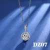 2023 mignon Imitation Mosang grand violet coloré diamant brillant pendentif femmes zircon tempérament longue clavicule chaîne en argent collier en gros