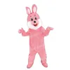 Halloween rosa coelho mascote trajes de alta qualidade tema dos desenhos animados personagem carnaval unisex adultos outfit festa de natal terno para homens mulheres