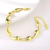 Braccialetti con ciondoli t Famiglia Forma di goccia d'acqua Liscio T Faccia Stile etnico Semplice Oro Confezione indipendente Bracciale da donna Kuajing Piccoli gioielli