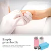 Nail Gel 3 Pcs Stainless Water Bottles Remover Press Dispenser Liquid Solvent Pump Plastic Empty Travel