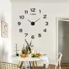 Horloges murales DIY Simple Design moderne Horloge numérique Silencieux Décor à la maison Chambre Salon Décoration PunchFree Autocollant 231030