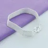 Bracelets de charme Noble Belle maille plaquée argent pour les femmes de mariage Mode Bijoux magnifiques