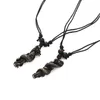 Pendant Necklaces Vintage Ethnic Style Resin Dragon Pillar For Men Tribal Jewelry Necklace With Wooden Beads Adjustable Wax Rope