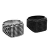 Bagues de cluster Fashion Band Biker Chevalière Nails Bague En Acier Inoxydable Bijoux Classique Argent Couleur Noir Moteur Hommes En Gros SWR0671