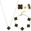 18k banhado a ouro mulher clássico moda charme pulseira trevo de quatro folhas designer jóias elegantes pulseiras para mulheres pulseira