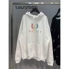 balencigas mens luxurys designers hoodies italy brand chest rainbow gradient wheat ear double embroidery Hoodie adjustable drawcord thread 54Y8