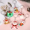 Santa PVC zacht plastic pop sneeuwpop sleutelhanger hangende vakantie cadeau sleutelhanger luxe mannen en vrouwen ontwerpers