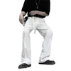 Jeans da uomo Pantaloni stile occidentale Pantaloni estivi a tubo dritto in seta di ghiaccio sottile Pantaloni larghi a gamba larga Marchio di moda sciolto a nove punti per il tempo libero