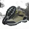 Stivali invernali da uomo scarponi da trekking impermeabili stivali da neve alla caviglia da uomo sneakers outdoor antiscivolo alte scarpe in pelle calda peluche stivali da uomo 231030