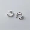Boucles d'oreilles TOYOOSKY S925 en argent sterling petite perle légère double couche clip d'oreille personnalité exquise à la mode cool bijoux pour femmes