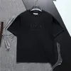 Designer-Herren-T-Shirts Schwarz Weiß Beige Klassische Alphabet-Stickerei Marke 100 % Baumwolle Anti-Falten-Atmungsaktiv Mode Lässige Paarkleidung 3XL # 98