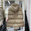 Gilet imbottito di design Gilet con cappuccio Gilet con piumino Gilet da donna Gilet invernale con piumino Giacca senza maniche Abbigliamento esterno caldo e spesso