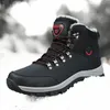 Boots Winter Men Hiking Boots Waterproof Ankle Snow Boots Men Sneakers Outdoor Non-slip High Top Plush Warm Leather Shoes Men Boots 231030