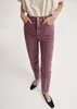 Jeans pour femmes 2023 lavé coton rouge plissé design taille moyenne conique femmes