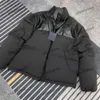 Xinxinbuy Мужское дизайнерское пальто Куртка с тиснением с надписью вниз из хлопка с длинными рукавами женская синего черного цвета M-2XL