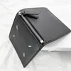 Portefeuilles DM Cowhide Zipper Portefeuille pliant pour hommes et femmes Multi Slot Minimal Dermatoglyph Business Card Bag Zero