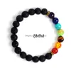 Charme Pulseiras 7 Chakra Pulseira Irregar Pedra Natural Ametista Cura Cristal Nce Beads Reiki Buddha Oração Yoga para Mulheres Drop Del Dhyxb