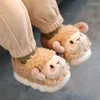 Slipper Cartoon Sheep Winter Slippers Kid Boy Girl Lovely Warm Cotton Toddler Soft Bedroom Shoes Comfortable Velvet Home Slides