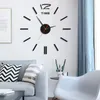 Horloges murales DIY Simple Design moderne Horloge numérique Silencieux Décor à la maison Chambre Salon Décoration PunchFree Autocollant 231030