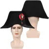 Napoleon Cosplay Hat Costume Props Adult Admiral Bicorn French Captains Cap Fantasy Suits Accessory Halloween Roleplay Gifts 230920