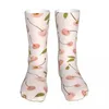 Men's Socks Women's Novelty Cute Fruit Peach Graphic Stockings Spring Summer Autumn Winter