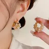 Boucles d'oreilles XIALUOKE Style français perle fleur panier oreille boucle fille mode personnalité mariée mariage bijoux cadeau