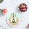 Tapetes de mesa Posavasos de cerámica de París, tapete impermeable para taza de té, decoración navideña para el hogar para gafas