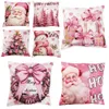 Outros suprimentos para festas de eventos 45cm fronha de Natal dos desenhos animados Santa Snowman Xmas Tree Capa de almofada Merry Pillow Home Decor 2024 Poliéster 231030