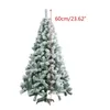 Decorazioni natalizie 60 cm Albero di Natale bianco floccato fiocco di neve Decorazione dell'albero di Natale ornamenti decorazione del desktop centro commerciale forniture per feste 231027