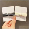 Hair Accessories Women Elegant French Vintage Bow Hairpins Sweet Side Clips Barrettes Hairgrips Decorate Fashion Drop Delivery Produ Dh5Eq