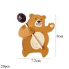 Party Decoration 1Set Cartoon Cute Bear Candy Bags Brown Biscuit Boxes For Kids Birthday Decorations Diy Gifts Packaging Supplies